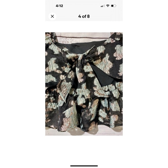 Lot Of 3 Women Tops Fit & Flare Black / Blue Puff Sleeve Francesca's Size Medium - Picture 11 of 15